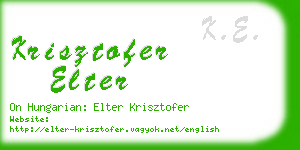 krisztofer elter business card